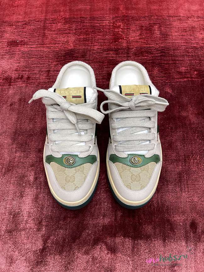Gucci GG Screener sneaker in GG canvas/white leather  - 1