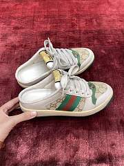 Gucci GG Screener sneaker in GG canvas/white leather  - 4