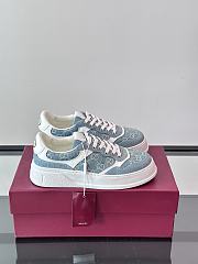 Gucci Re-Web sneaker in blue denim  - 6