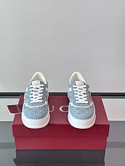 Gucci Re-Web sneaker in blue denim  - 3