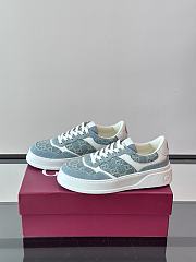 Gucci Re-Web sneaker in blue denim  - 2