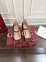 Gucci ballet flat with bow in black patent leather  - 5