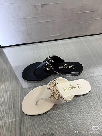 Chanel Leather Slipper Thong 