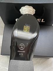 CHANEL Shiny Lambskin Pearl Cap Toe Ankle Chain Ballerina Flats - 2