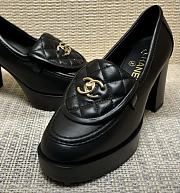 Chanel Mocassins Black Leather 9cm - 5