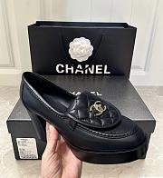 Chanel Mocassins Black Leather 9cm - 3