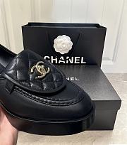 Chanel Mocassins Black Leather 9cm - 2