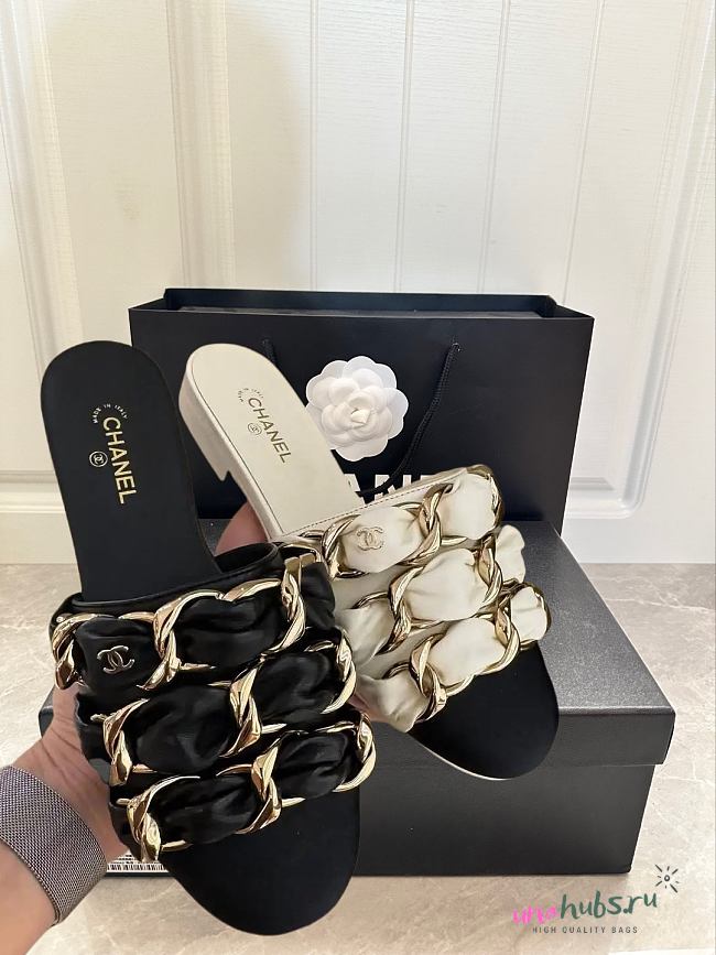 Chanel Mules Lambskin & Grosgrain 15mm - 1