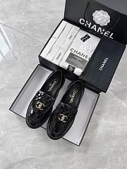 Chanel Mocassins Black Patent Shoes - 6