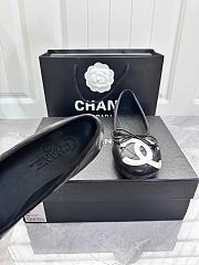Chanel Black Quilted Leather Cambon Ballet Flats  - 3