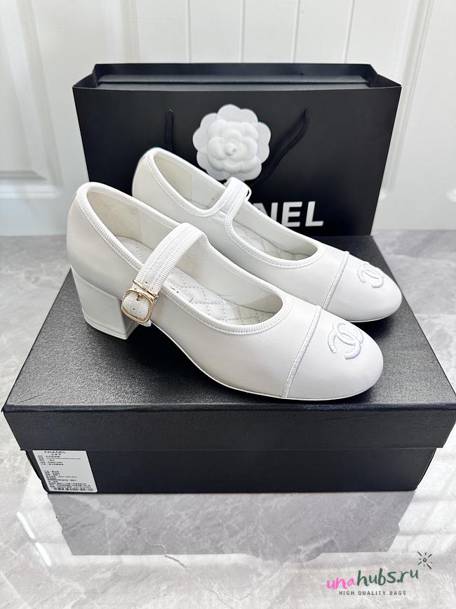 Chanel White Mary janes leather Shoes - 1