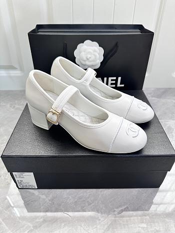 Chanel White Mary janes leather Shoes