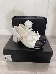 	 Chanel White&Black Mary janes leather Shoes - 1