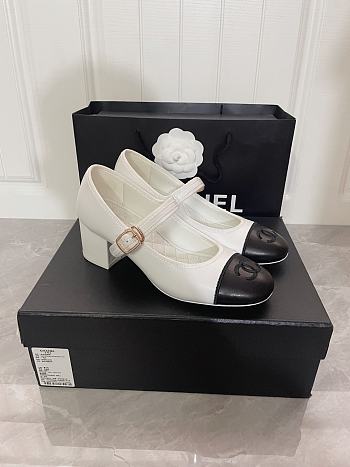 	 Chanel White&Black Mary janes leather Shoes
