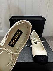 Chanel Mary Janes Black&White Flat Shoes - 3