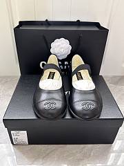 Chanel Black Mary janes leather ballet flats  - 4