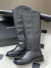 Chanel Interlocking CC Logo Riding High Boots - 1