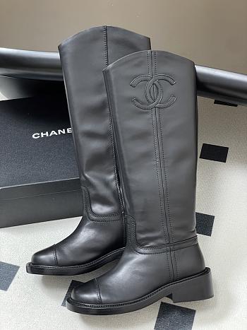 Chanel Interlocking CC Logo Riding High Boots