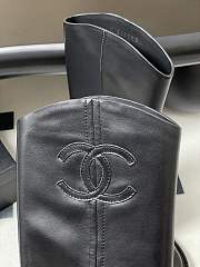 Chanel Interlocking CC Logo Riding High Boots - 5