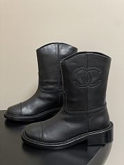 	 Chanel Interlocking CC Logo Riding Short Boots - 6