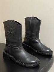 	 Chanel Interlocking CC Logo Riding Short Boots - 3