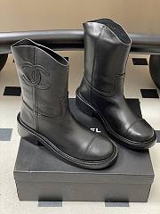 	 Chanel Interlocking CC Logo Riding Short Boots - 2