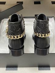 Chanel Black With Gold Chain Short Boots - 6