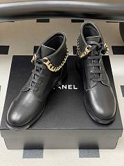 Chanel Black With Gold Chain Short Boots - 2