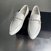 Chanel White Loafers  - 1
