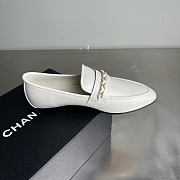 Chanel White Loafers  - 3