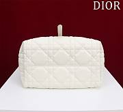 	 Dior Small Toujours Bag White Macrocannage Calfskin - 23*15*15cm - 4