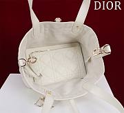 	 Dior Small Toujours Bag White Macrocannage Calfskin - 23*15*15cm - 2