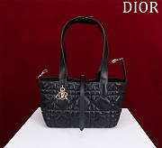 	 Dior Small Toujours Bag Black Macrocannage Calfskin - 23*15*15cm - 5