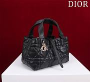 	 Dior Small Toujours Bag Black Macrocannage Calfskin - 23*15*15cm - 2