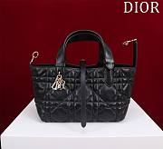 	 Dior Small Toujours Bag Black Macrocannage Calfskin - 23*15*15cm - 3