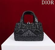 	 Dior Small Toujours Bag Black Macrocannage Calfskin - 23*15*15cm - 4