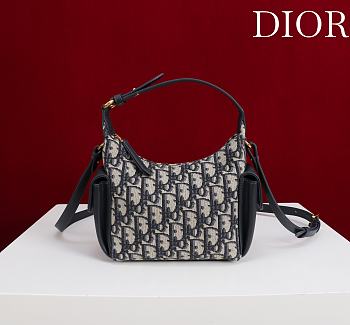Dior Mini D-Journey Bag Blue Dior Oblique Jacquard - 18x17x9cm