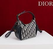 Dior Mini D-Journey Bag Blue Dior Oblique Jacquard - 18x17x9cm - 4