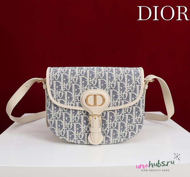Dior Bobby Bag Blue Oblique Jacquard - 22×17×6cm - 1