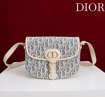 Dior Bobby Bag Blue Oblique Jacquard - 22×17×6cm
