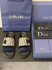 Dior Oblique Printed Technical Fabric Slides - 1