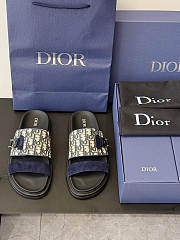 Dior Oblique Printed Technical Fabric Slides - 2