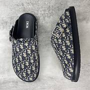 Dior Aqua Mule Beige and Black Dior Oblique Jacquard - 1