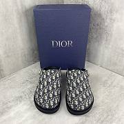 Dior Aqua Mule Beige and Black Dior Oblique Jacquard - 5