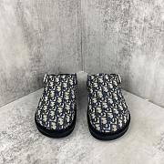 Dior Aqua Mule Beige and Black Dior Oblique Jacquard - 2