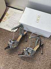 Dior Or Adiorable Heeled Mule Grey with Metallic 7cm - 6