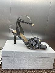 Dior Or Adiorable Heeled Mule Grey with Metallic 7cm - 4