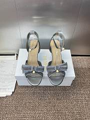 Dior Or Adiorable Heeled Mule Grey with Metallic 7cm - 3