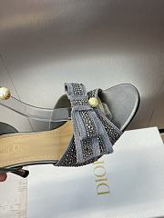 Dior Or Adiorable Heeled Mule Grey with Metallic 7cm - 2