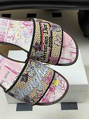 Dior Souvenir Dway Slide Natural Raffia Pink - 5